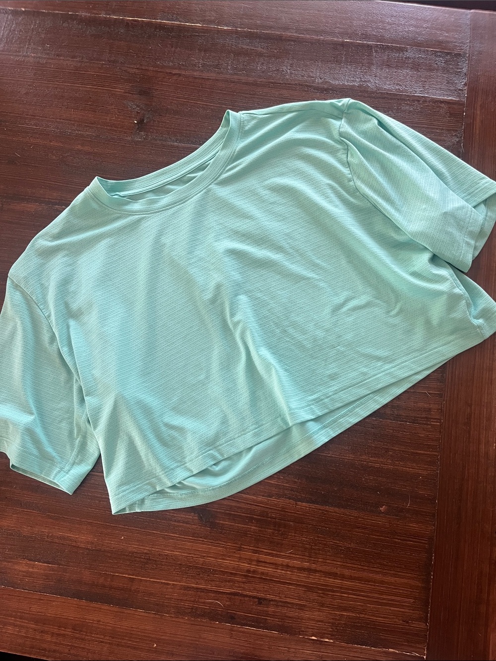 CRZ YOGA Mint Green Cropped Short Sleeve Tee